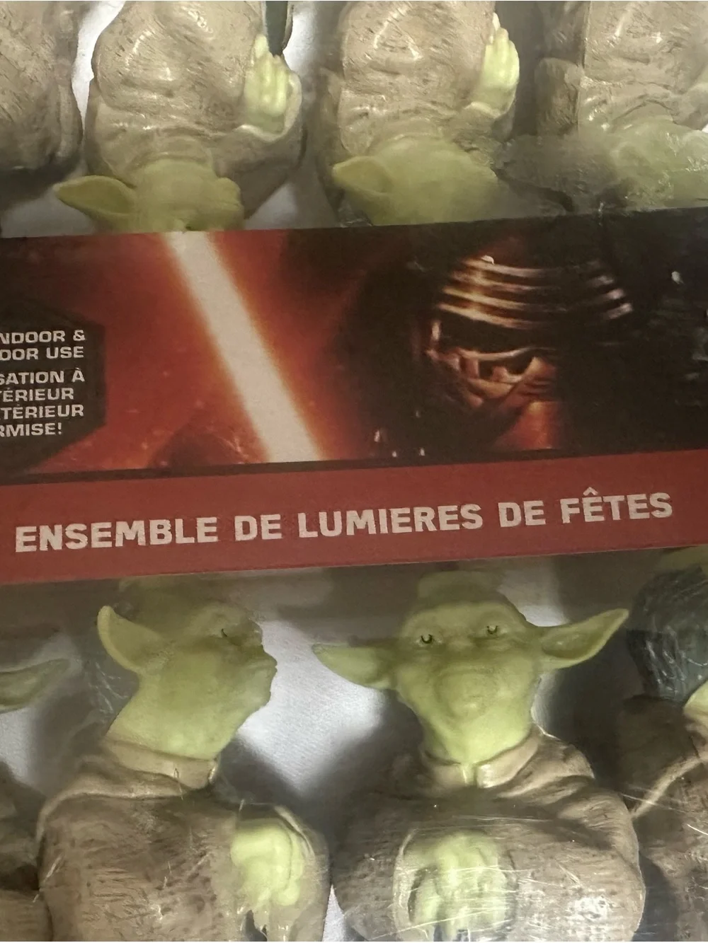 Star Wars Yoda Holiday String Lights - Green and Brown